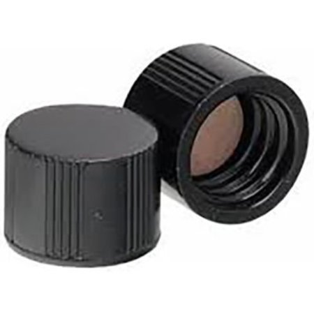 CP LAB SAFETY. Wheaton® 8-425 Black Phenolic Caps, PTFE Liner, Case of 200 W240406